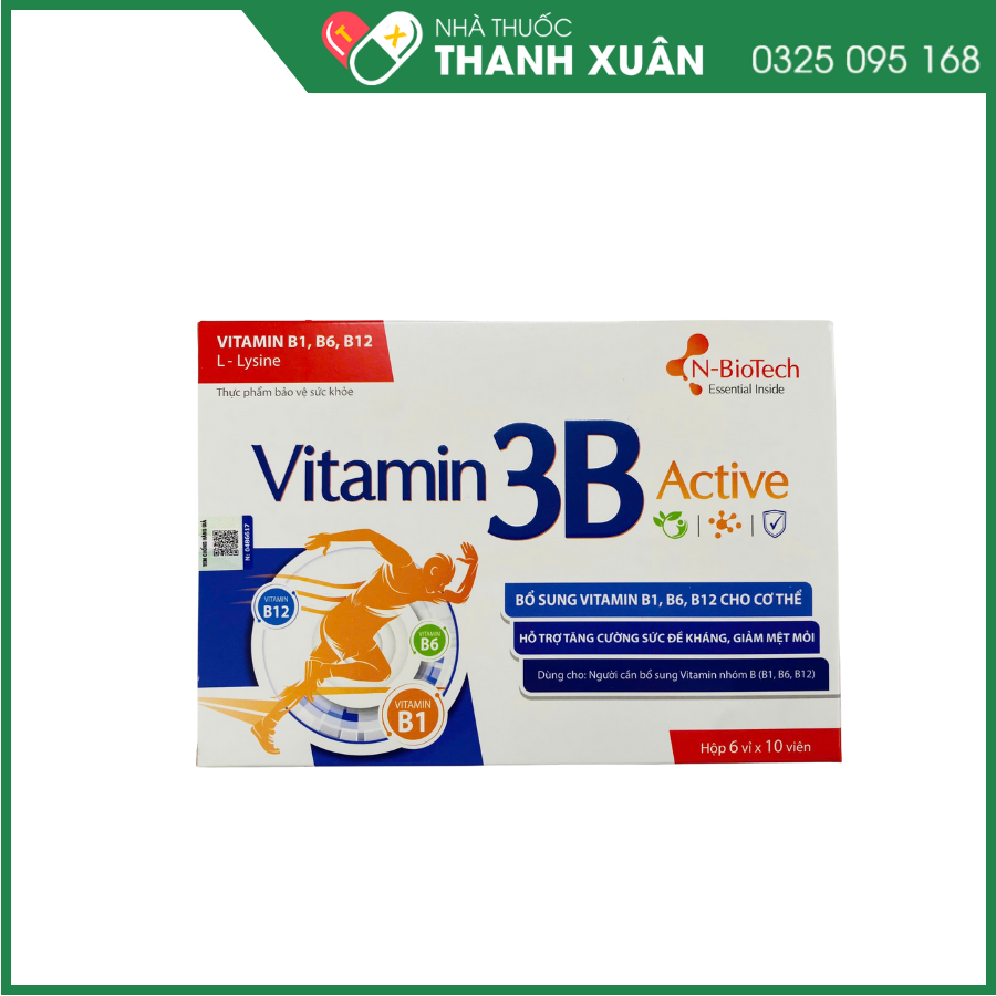 Vitamin 3B Active bổ sung vitamin B1, B6, B12 tăng đề kháng, giảm mệt mỏi